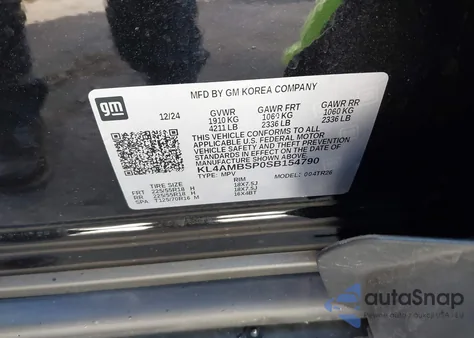 2025 Buick Encore Gx Preferred Fwd from USA, damaged, VIN KL4AMBSP0SB154790